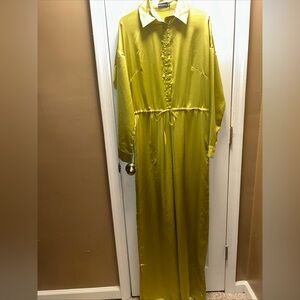 Women’s oversized Green Yellow Romper PLT Brand size 6 but can fit 8 or 10